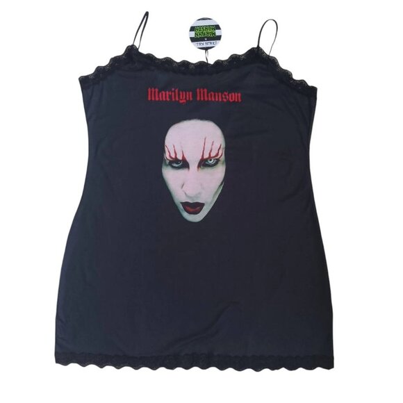 Dolls Kill x Marilyn Manson Slip Dress Size 3XL NEW NWT UNRELEASED RARE - Picture 1 of 13